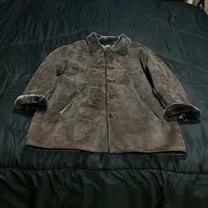 Maximo Luciano suede  fur dress coat xl men